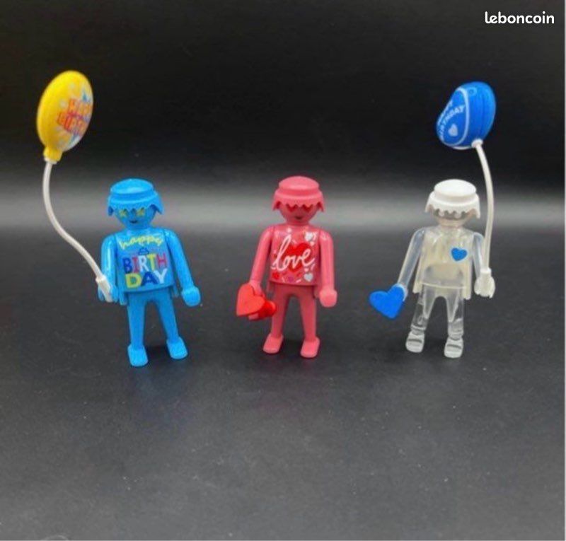 Playmobil 3 figurine love joyeux anniversaire transparent happy birthday spécial exclusivité 71572 (image 1)