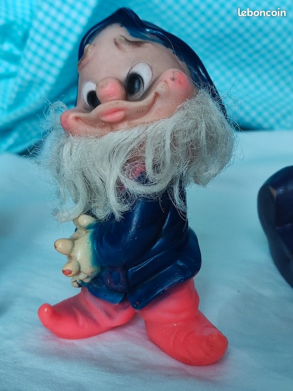 Lot 7 Nains Blanche-Neige Disney vintage figurines souples (image 8)
