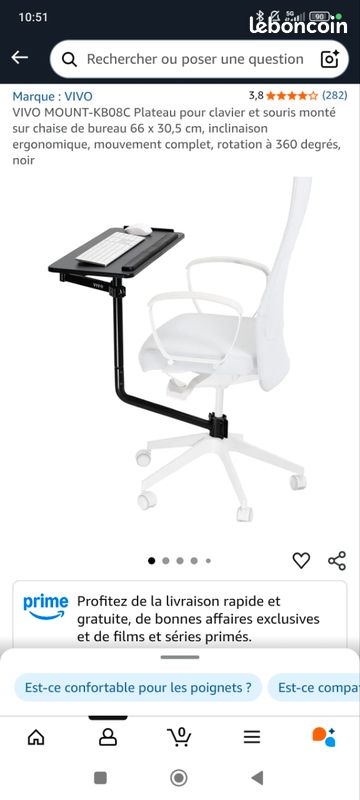 Mount-Kb05Es-N Petit Plateau Pour Clavier, Avec Système De Fixation En C Extra Robuste, Tiroir À