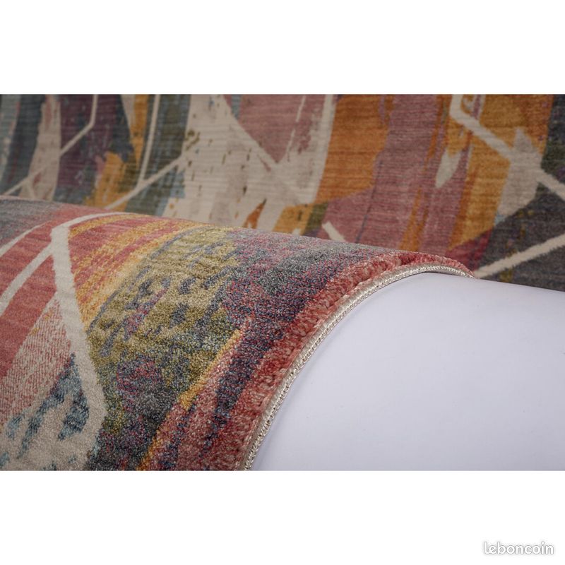 Tapis géométrique en polyester Game Multicolore 200x285 (image 3)