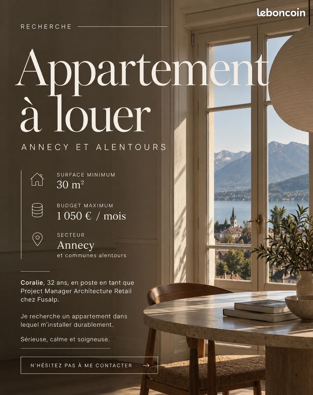 Appartement 2 pièces 30 m² · à Annecy · 30 m² · 1 050 €/mois