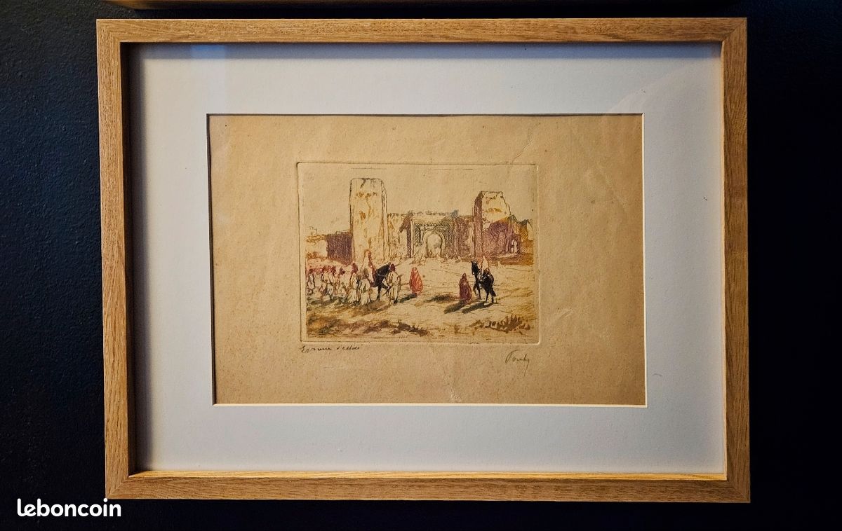 Estampe Henri Jean PONTOY (1888-1969)/ Signée / Maroc (image 3)