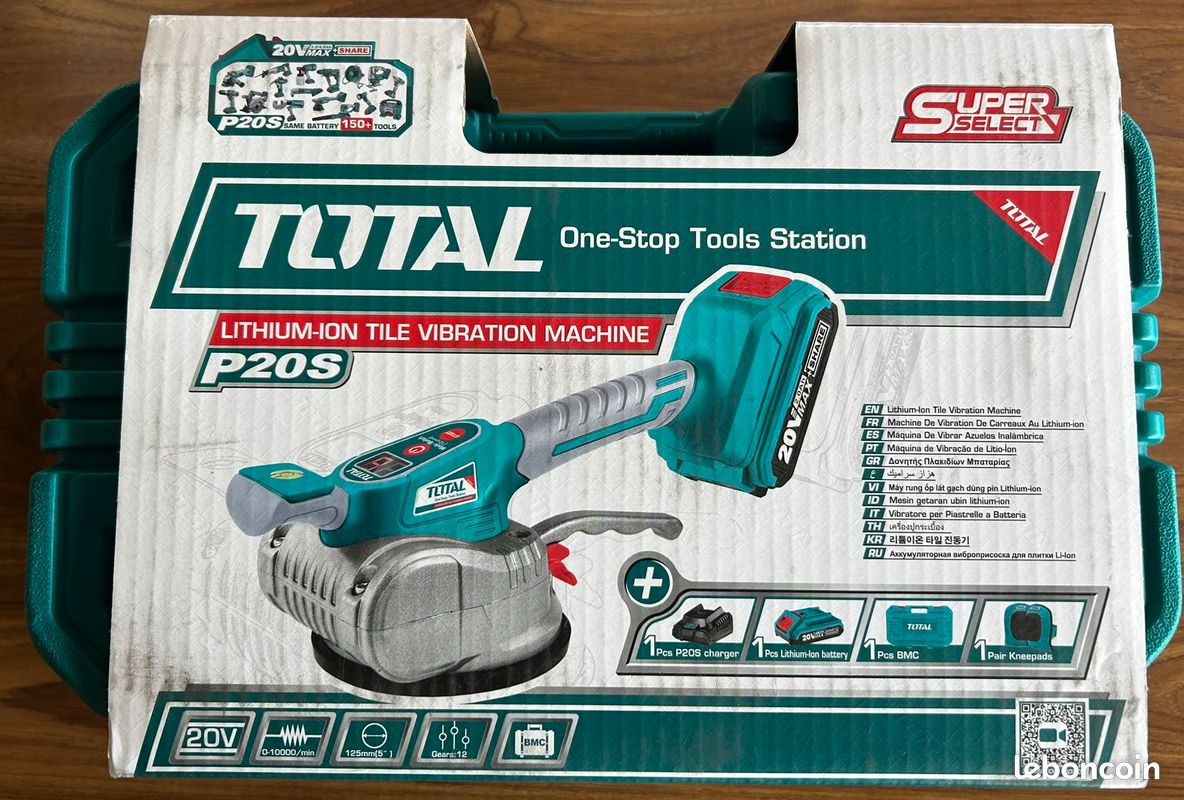 VENTOUSE VIBRANTE PRO pour la pose de carrelage carreaux avec 2 batteries 21V PM EUR 167,94 - FR