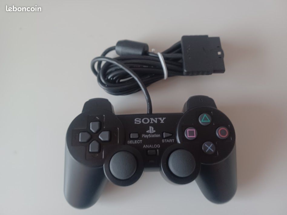 Manette Sony DualShock 2 Filaire Noir Sony pour Sony PlayStation 2, Sony PS one, Sony PlayStation m (image 1)