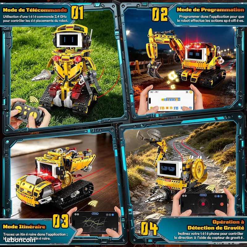 đ€ Robot Programmable 5-en-1 â 660 PiĂšces â Application & TĂ©lĂ©commande (image 6)