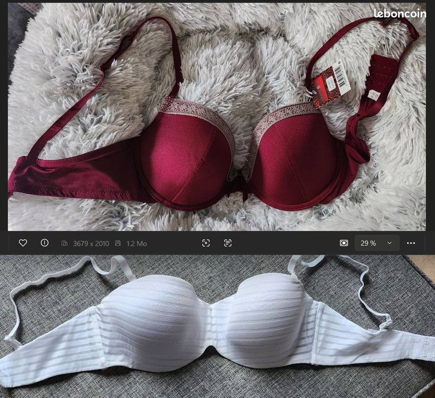 Soutien-gorge Naf Naf 95D - Violet, Push-up, Occasion Très Bon état
