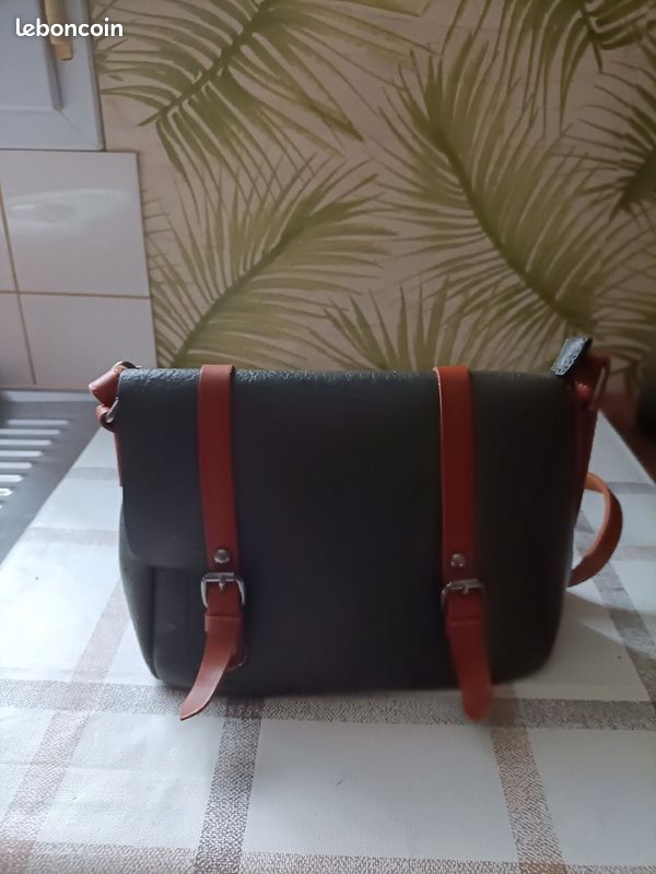 Sac à bandoulière femme vert / marron (image 1)