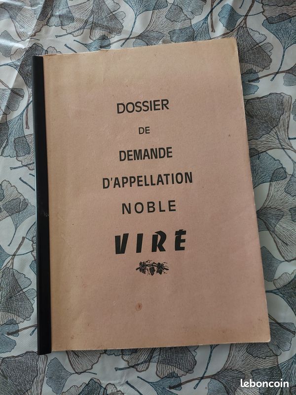 Dossier de demande d'appellation noble Viré (image 1)