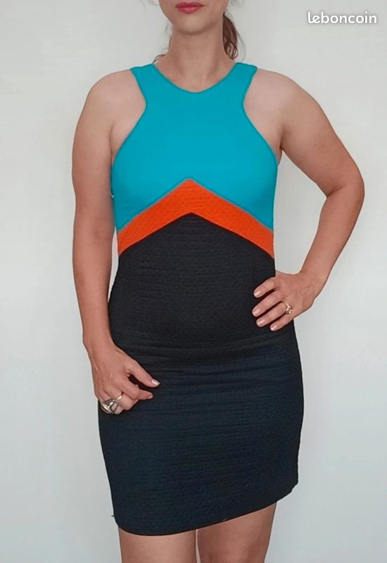 Robe moulante chic nid d abeille pinup taille 38 (image 7)
