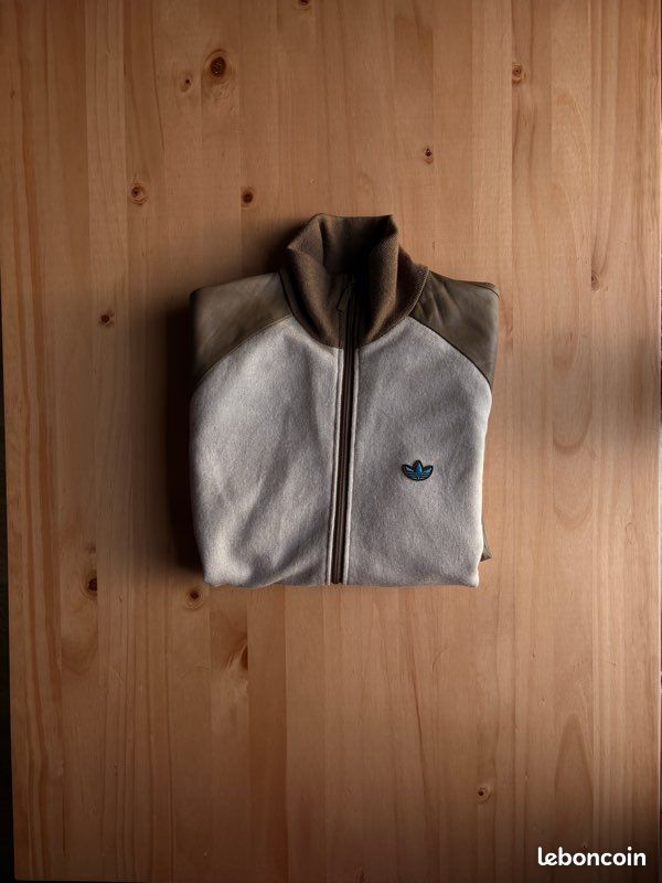 Veste Adidas Originals vintage laine beige marron M – style rétro premium (image 6)