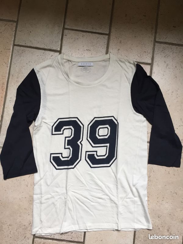 Chemisier neuf manches longues coton SANDRO, T 38 (image 1)