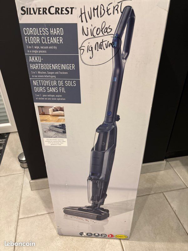 Nettoyeur De Sols Sans Fil Silvercrest - Bâton 14.8V, 26 Min D'autonomie, Sans Sac - Blanc