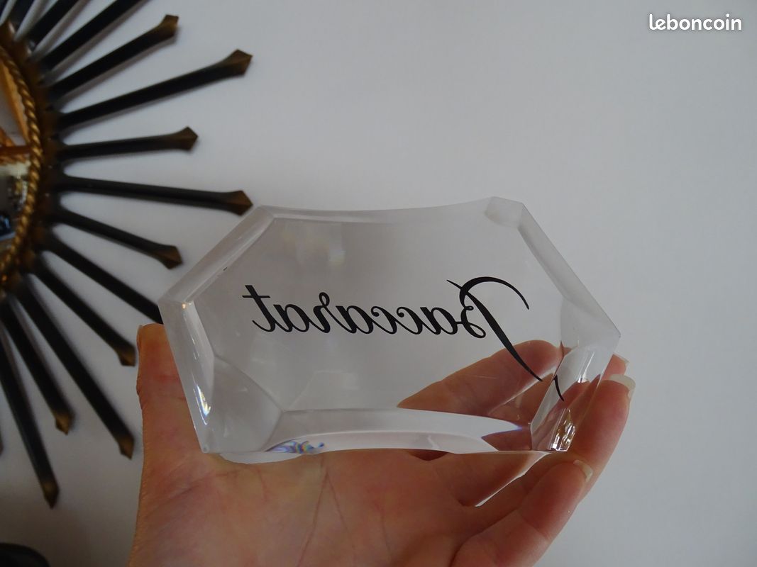 BACCARAT Presse papier présentoir magasin cristal Baccarat signé (image 4)