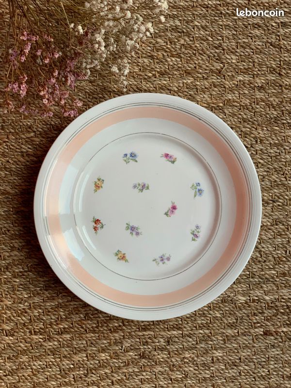 Grand plat rond en Porcelaine SFP (Société Française de Porcelaine) (image 1)