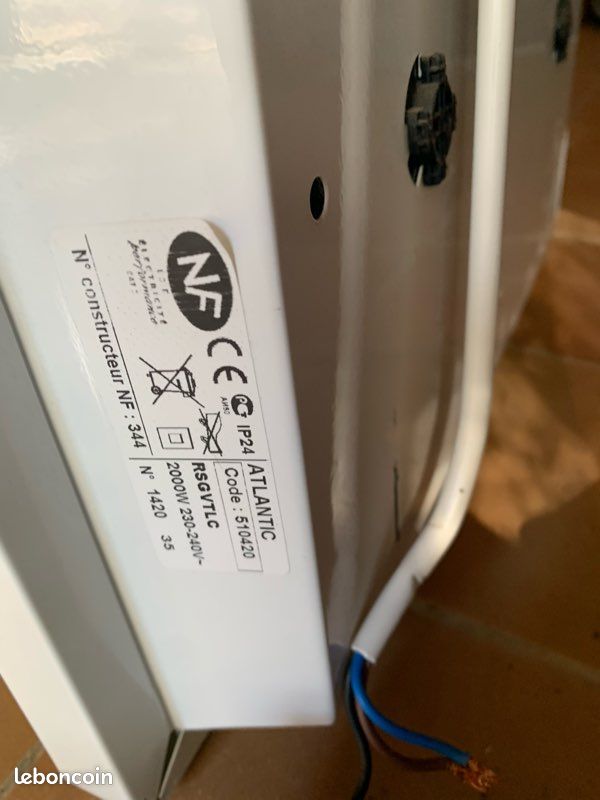 Vends radiateur radian électrique Atlantic (image 2)