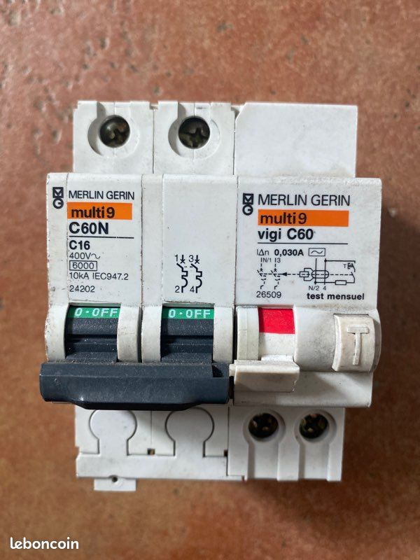 MERLIN GERIN multi9 – DISJONCTEUR DIFFÉRENTIEL VIGI C60 (image 1)
