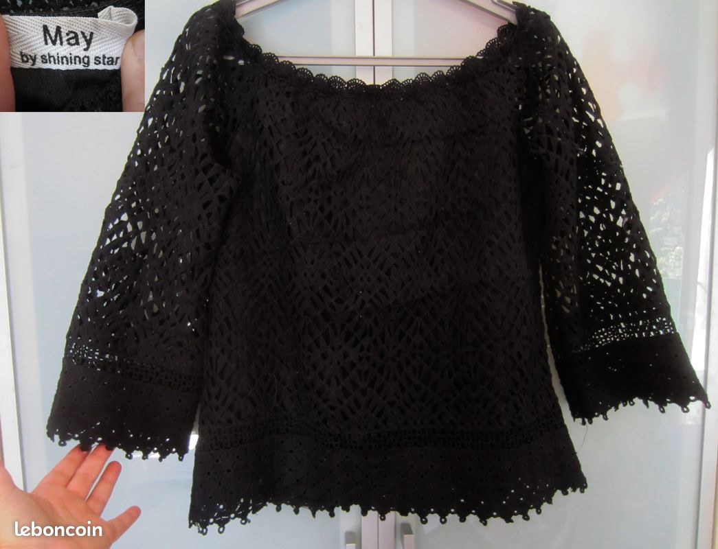May By Shining Star Top Oversize manches Crochet très stylé 36 38 (image 1)