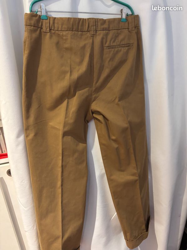 Pantalon Sezane Taille 40 Blanc - Très Bon état - Style Décontracté - Fermeture éclair
