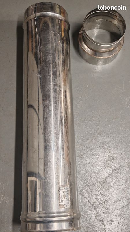 Conduit double paroi ISOTIP Spio Inox Ø230 + Réduction 230/200 – Neuf (image 1)