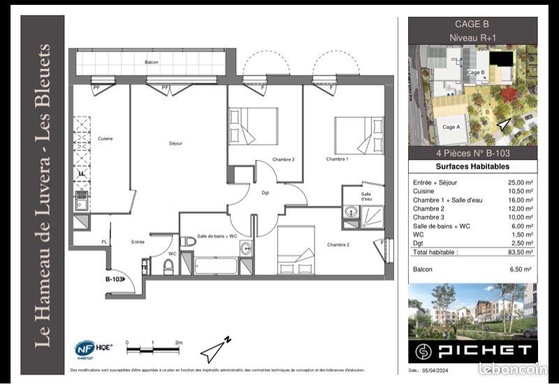 Appartement 4 pièces 84 m² · à Louvres · 83,5 m² · 335 000 €