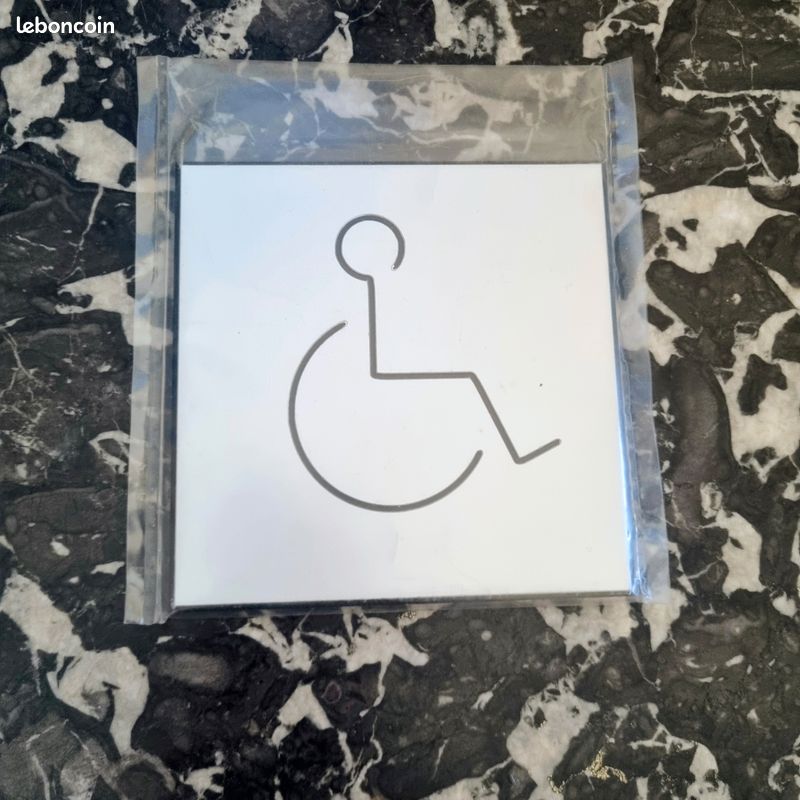 NEUF 2 Panneau pictogramme signalitique WC homme femme handicapé porte vestiaire logo (image 4)