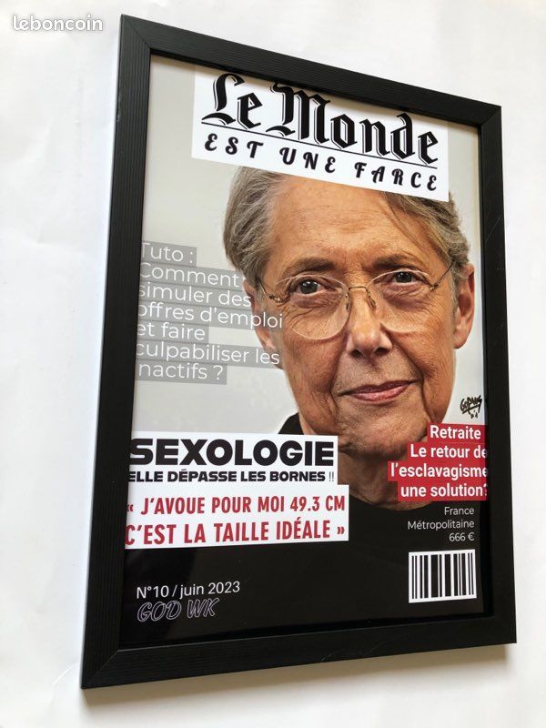 Tableau le monde est une farce A4 art humour magazine (image 3)
