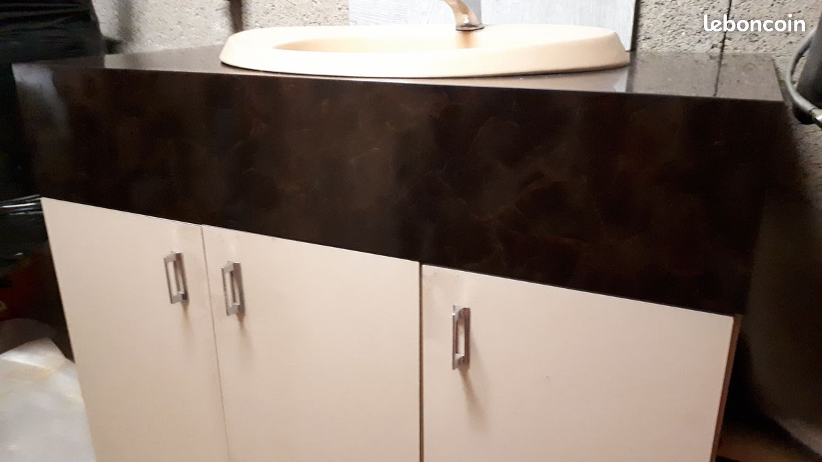 Meuble vasque , lavabo et feuille stratifiée entière (image 1)