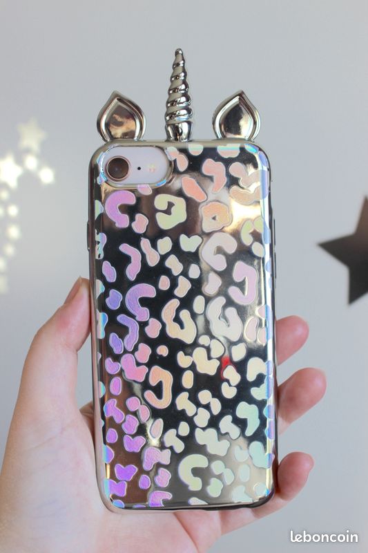 Coque iPhone 7-8-SE licorne argentée (image 8)