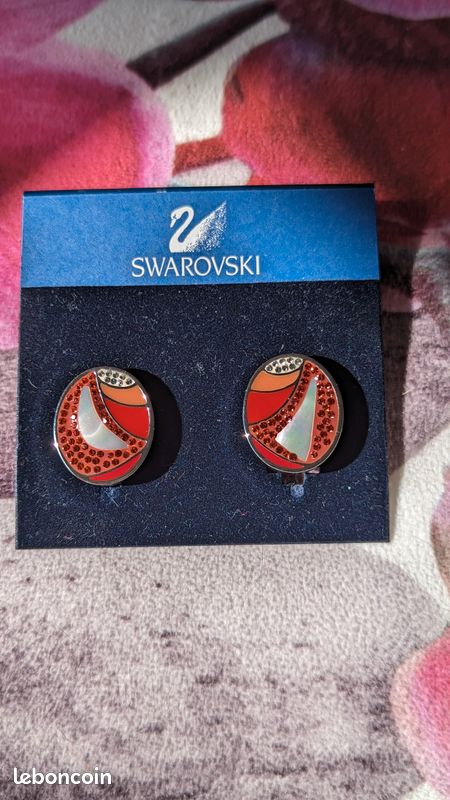 Boucles d'oreilles clip Swarovski (image 1)