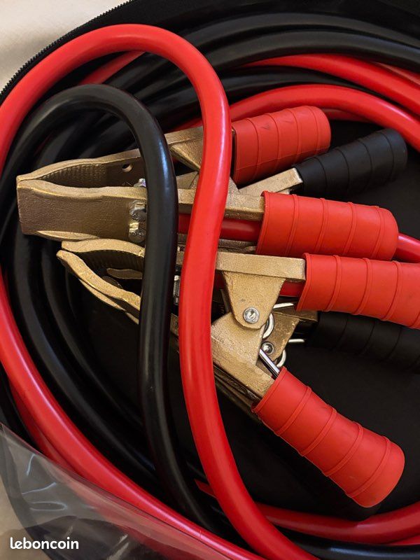Cable demarrage cuivre 50mm2 5m pince laiton 1000a drakkar (image 3)