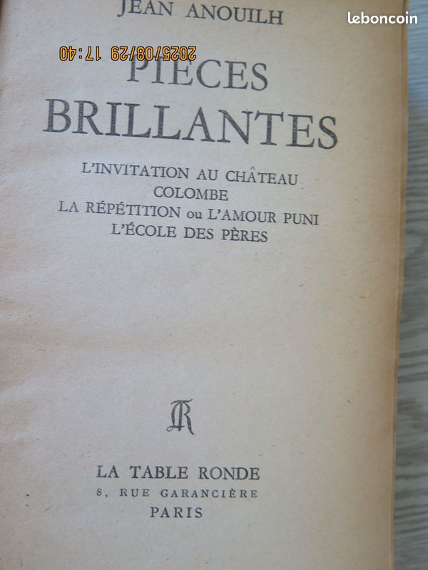 Jean Anouilh - Pièces brillantes - 1951 (image 2)