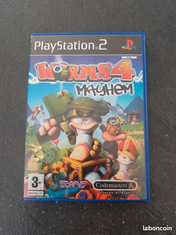 Worms 4 Mayhem Sur PS2 - Complet, Bon état, PAL