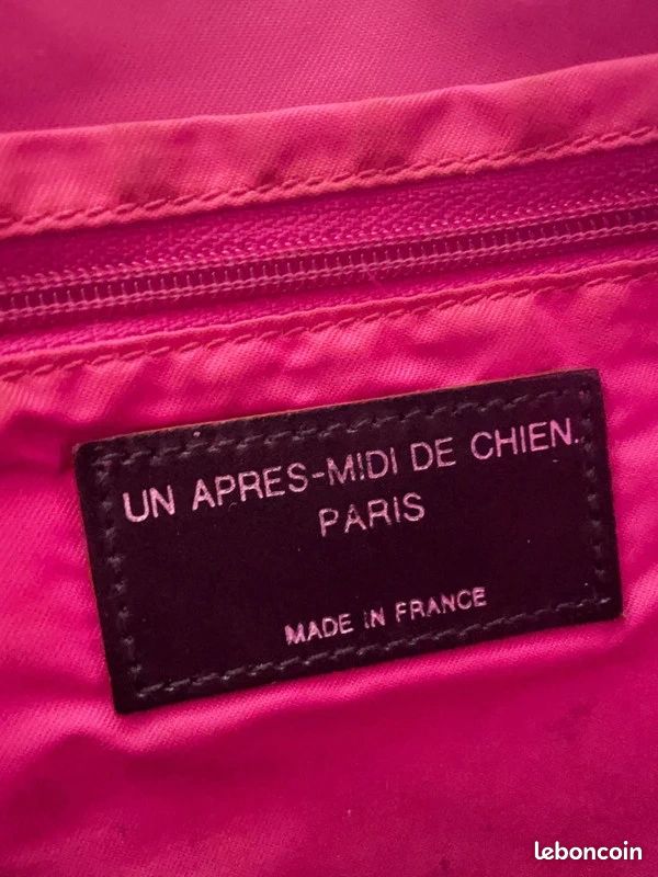 Sac à bandoulière "Un après-midi de chien" noir (image 4)
