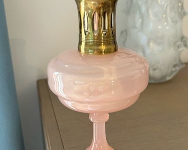 Lampe Berger Rose En Opaline De Lorraine - Véritable Modèle Rétro Collection - Occasion