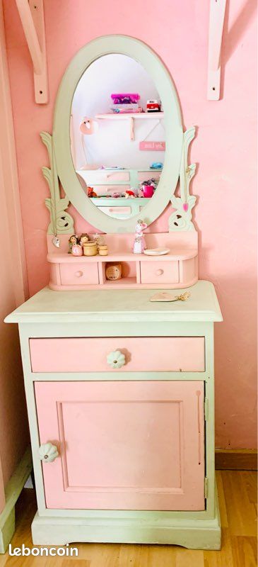 Chambre fille vintage chêne peint (image 1)