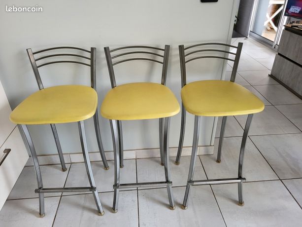 Lot De 6 Chaises Gautier - Modèle Glen - Jaune Moutarde - Occasion
