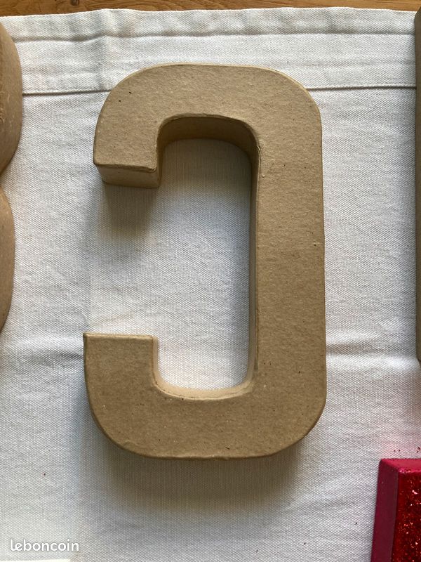 Creativ Lettre Décorative Grande H: 20,5 Cm - Lettre P En Papier Mâché Pour Loisirs Créatifs Et Décoration