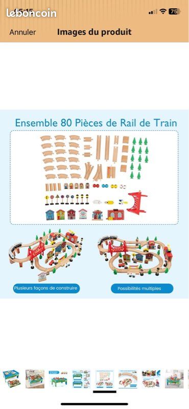 Table d'activités avec circuit de train en bois complet (image 20)