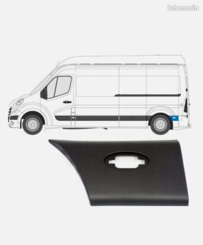 Moulure Porte Voiture Baguette Panneau Central Droit Pour Renault Master 3, Opel Movano B, Nissan NV400 - FINAO AUTOPARTS Pièce Auto OEM