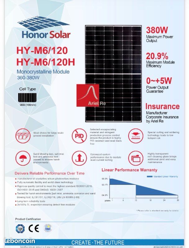 Panneaux solaire neuf 380w (image 1)
