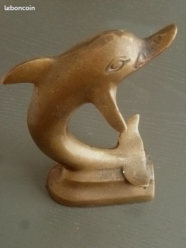 Dauphin en laiton , vintage (image 5)