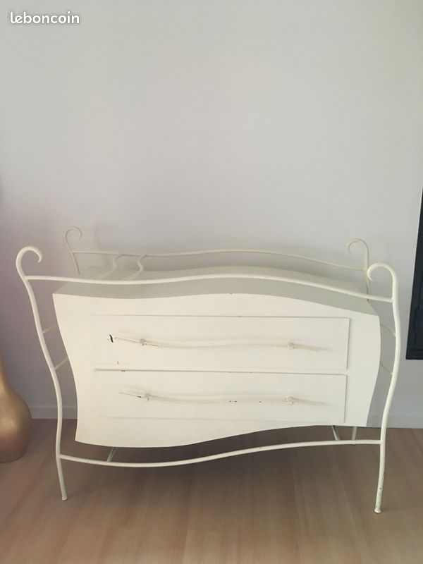 Commodes blanche en fer forgé (image 2)