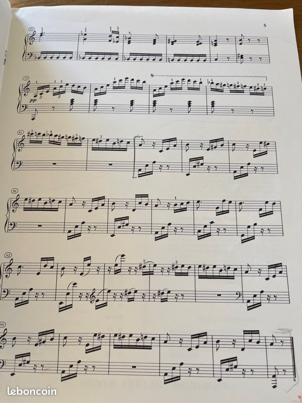 Partition piano Beethoven Lettre à Élise Klavierstuck fur Elise (image 2)