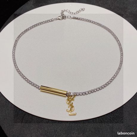 Collier Pendentif YSL Paris - Parfum Solide En Forme De Cœur - Occasion (déjà Porté) - Bijou De Marque