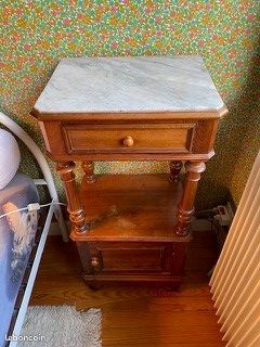 Table de nuit marbre blanc (image 2)