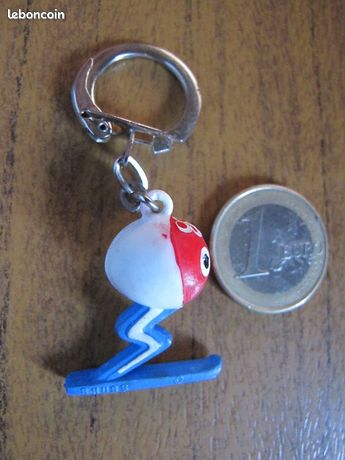 Porte-clés JO Grenoble 1968 - Bourbon - Figure Patinage - Collection