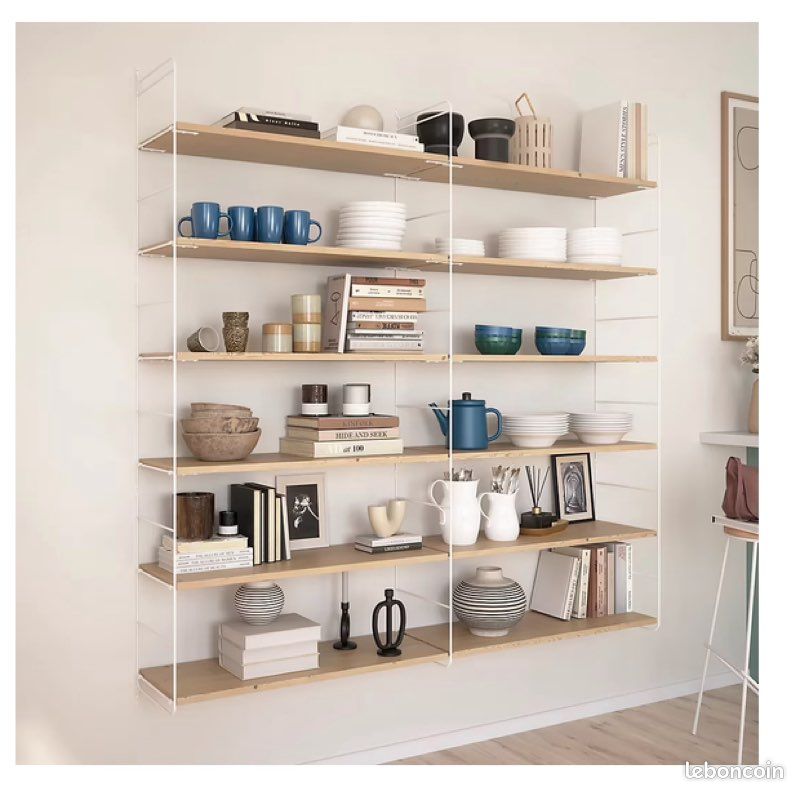 Étagères : 2 Échelles murale pour rangement modulable ouvert (GoodHome Rigga blanc H. 171,2 cm Castorama) (image 1)