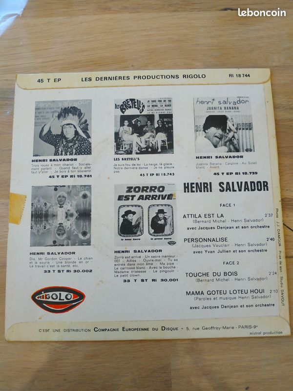 Vinyle Henri Salvador (image 2)