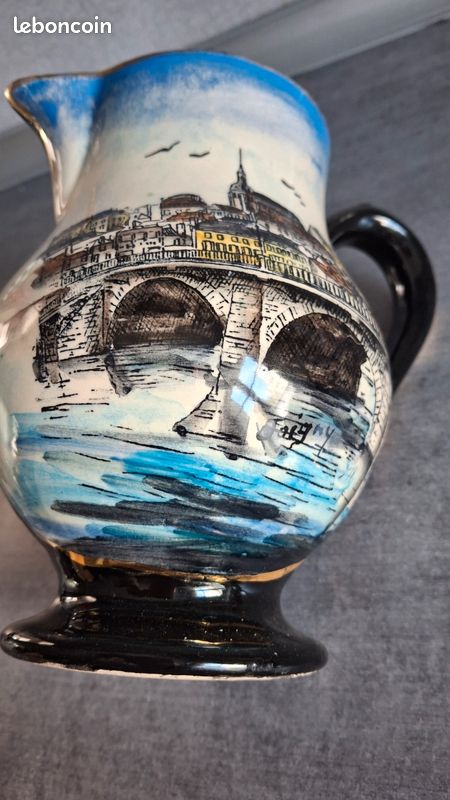 Vend bro vin eau en faïence avec motif ville de joigny très bon etat 10e (image 3)