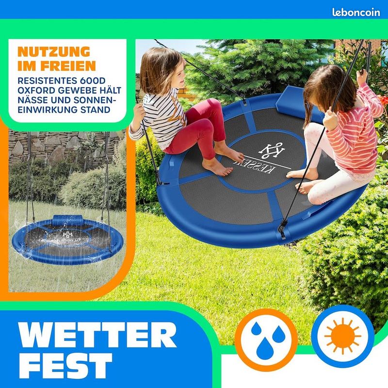 Balançoire nid d'oiseau ronde pour enfants - Happy Garden